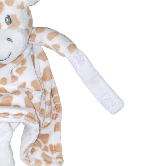 2022 Modern Baby Giraffe Pacifier Loop Baby Security Lovey Blanket 12" X 12" - Picture 4 of 6